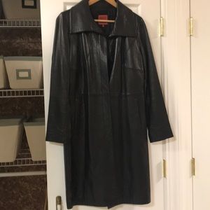 Leather woman’s coat